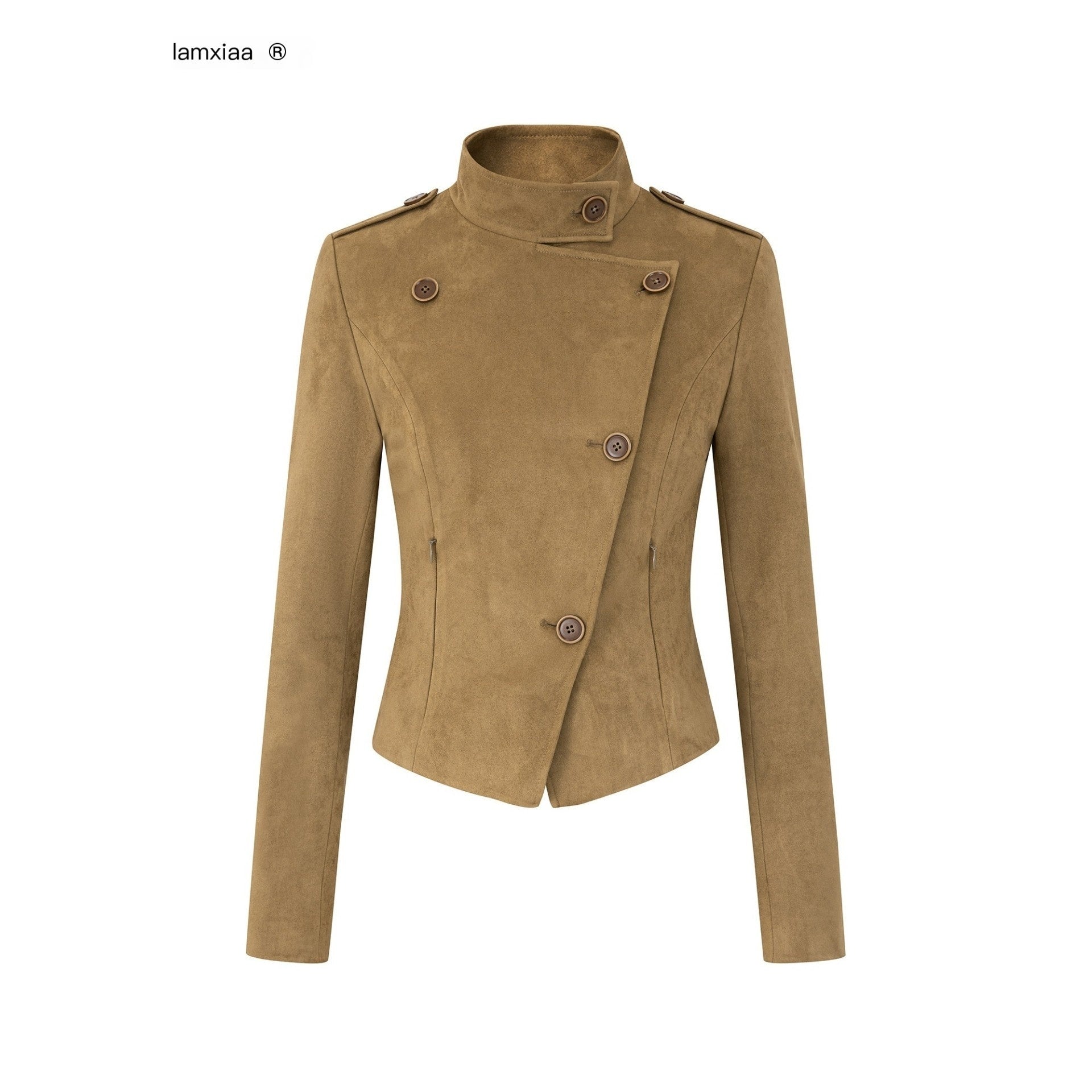 iamxiaa_Stand_Collar_Slanted_Front_Back_Buttons_Slim_Women&
