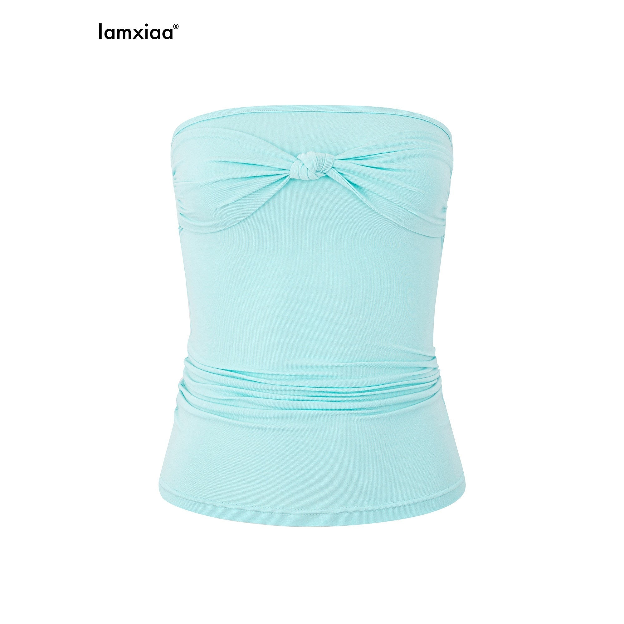 iamxiaa_Straight_Neck_Twist_Bow_Ruched_Women&