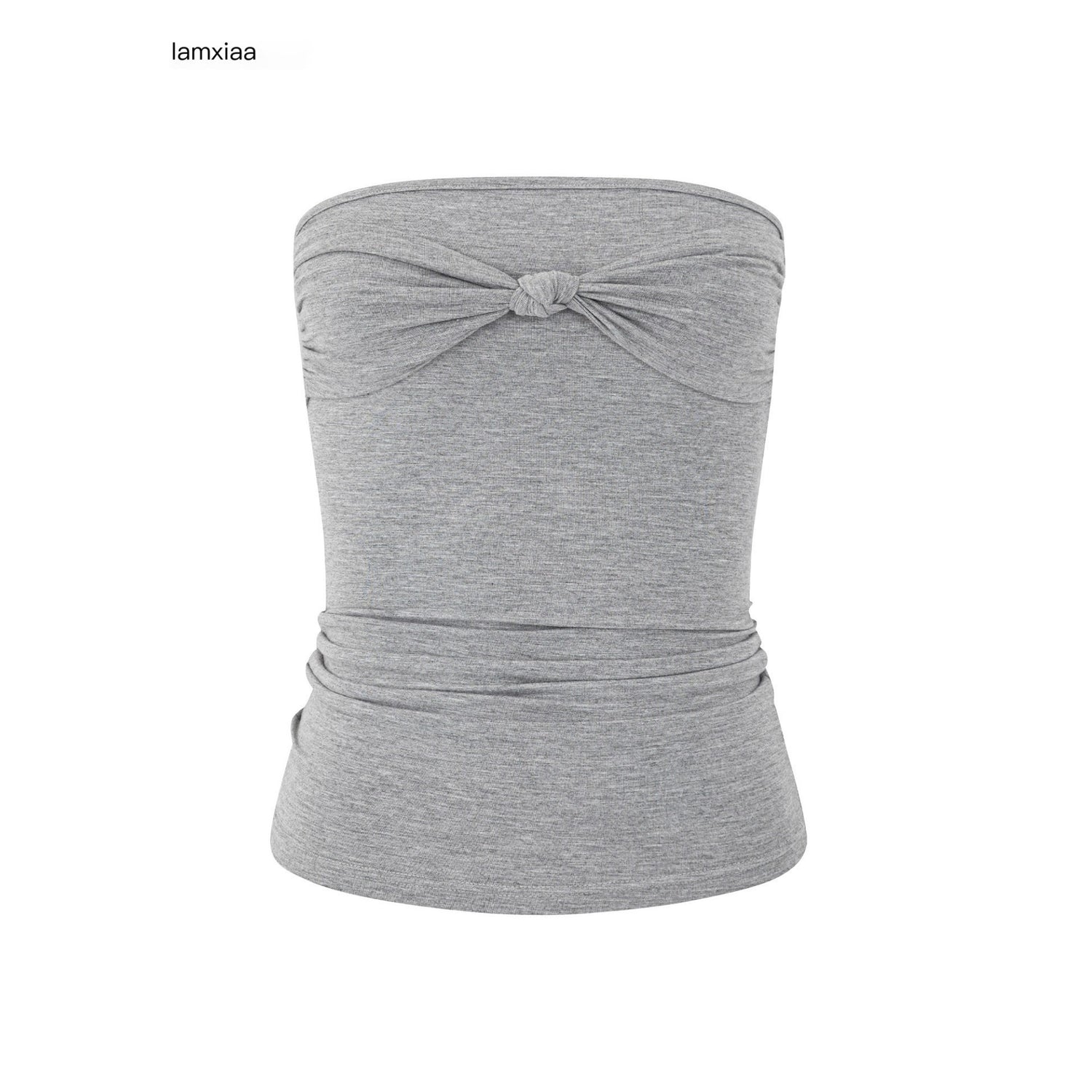iamxiaa_Straight_Neck_Twist_Bow_Ruched_Women&