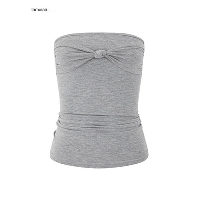 iamxiaa_Straight_Neck_Twist_Bow_Ruched_Women&