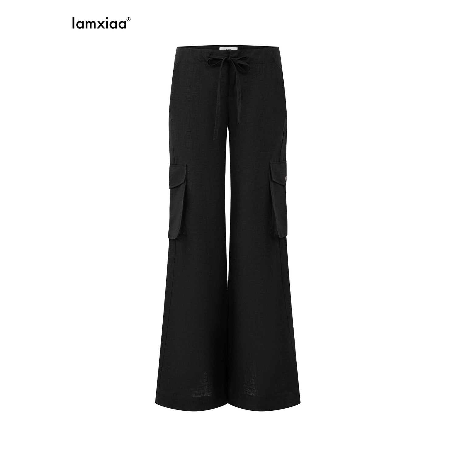 iamxiaa_Streetstyle_Low_Rise_Drawstring_3d_Cargo_Women&