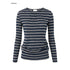 iamxiaa_Striped_Cutout_Open_Back_Ruched_Crewneck_Women&