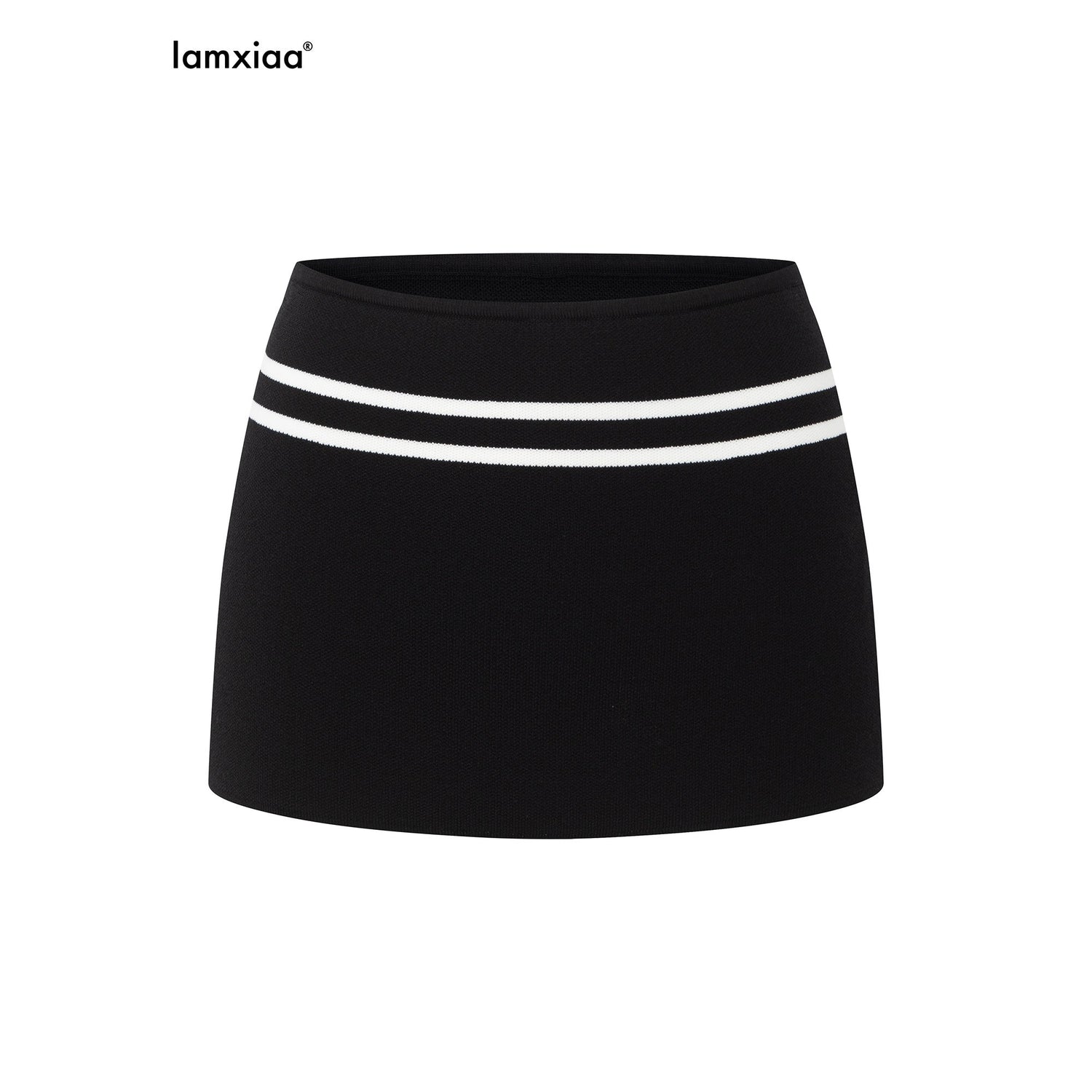 iamxiaa_Striped_Jacquard_Bandeau_And_Low_Waist_Skirt_Women&