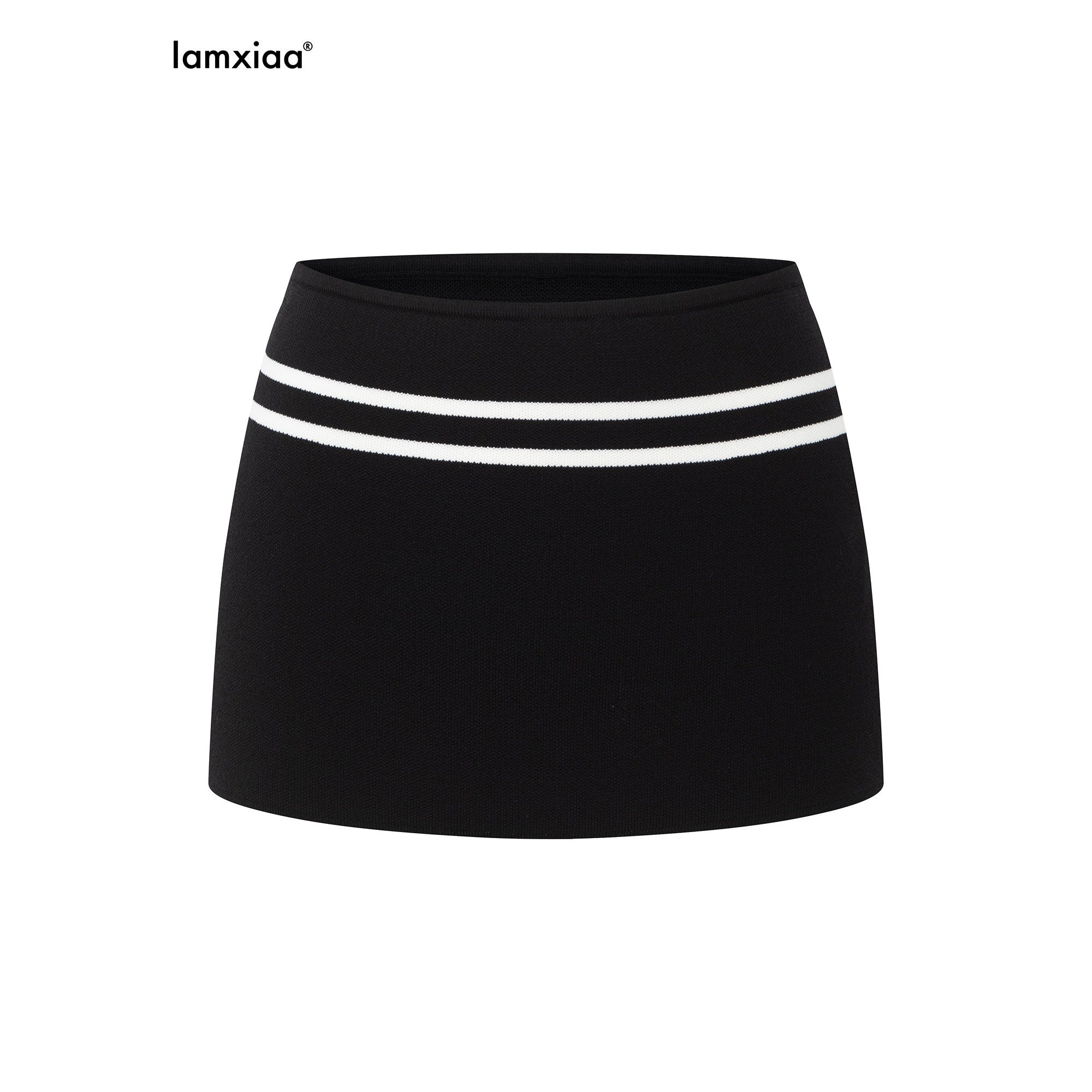 iamxiaa_Striped_Jacquard_Bandeau_And_Low_Waist_Skirt_Women&