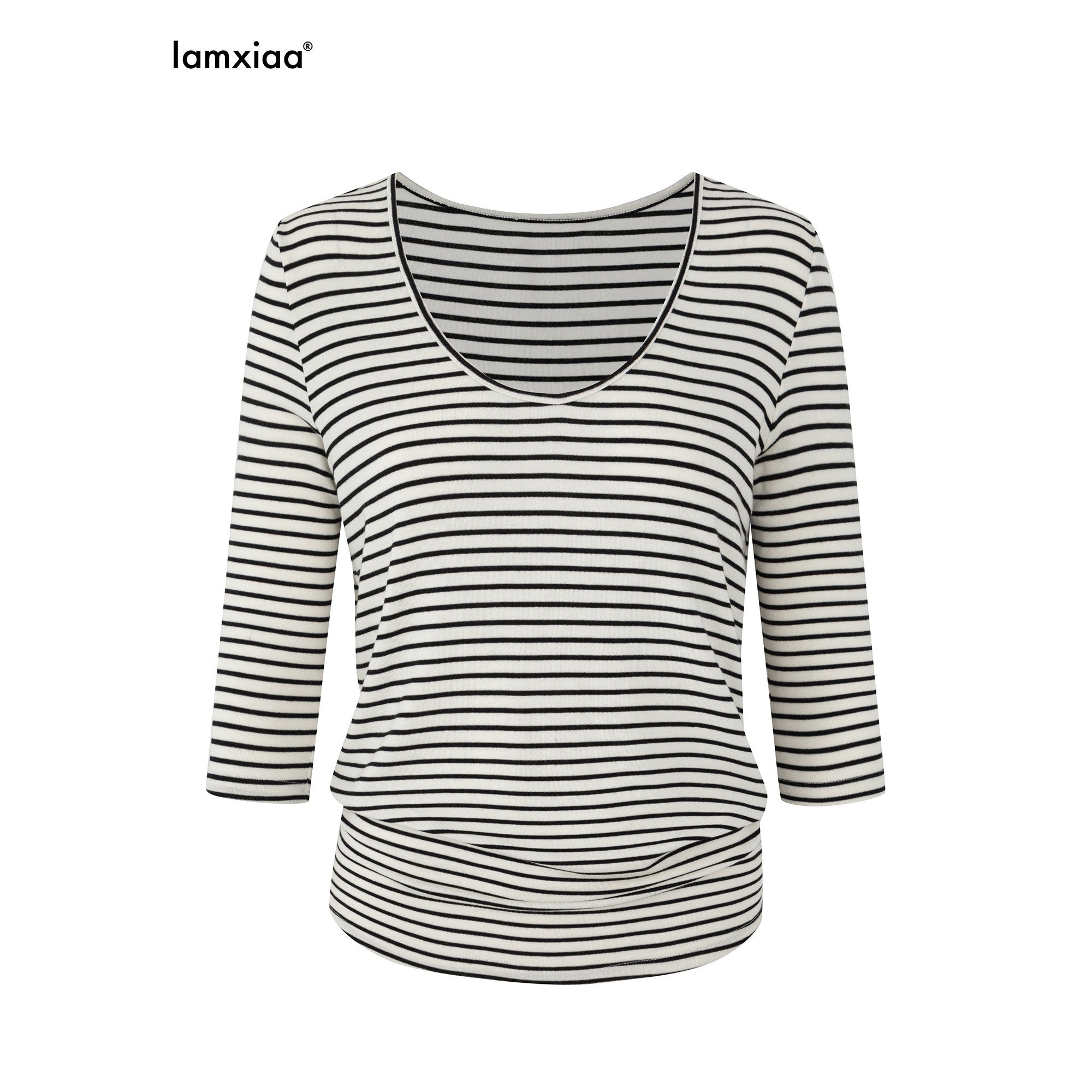 iamxiaa_Striped_U_Neck_Slim_Fit_Women&