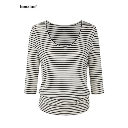 iamxiaa_Striped_U_Neck_Slim_Fit_Women&
