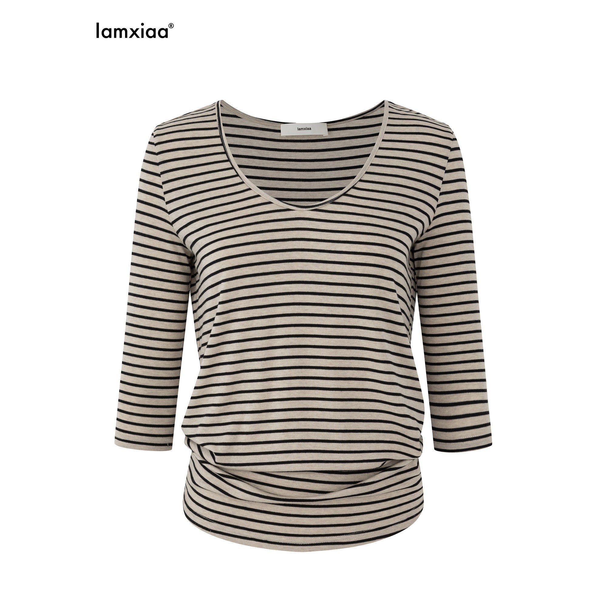 iamxiaa_Striped_U_Neck_Slim_Fit_Women&