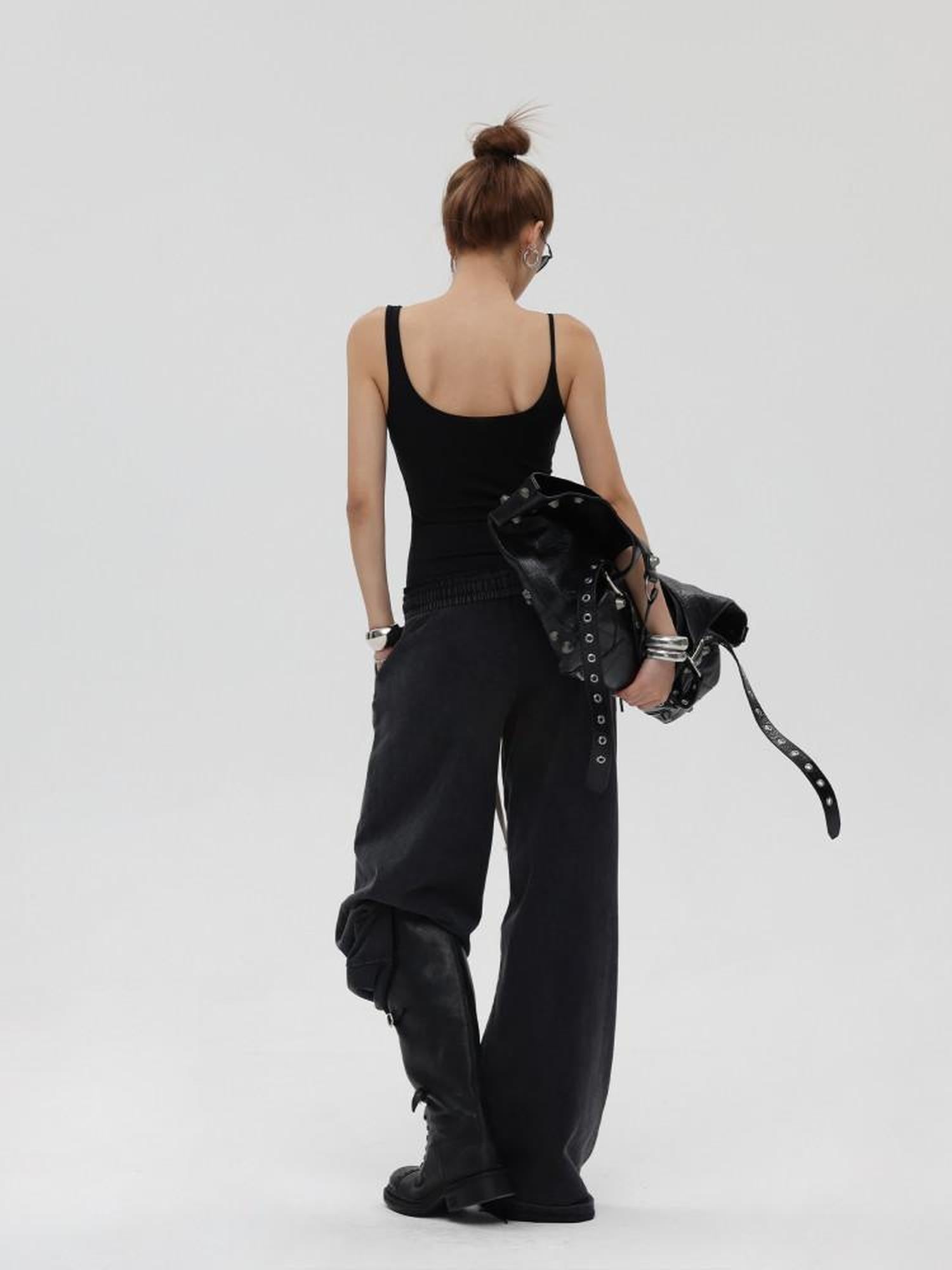 iamxiaa Studded Asymmetric Strap Slim Fit Women&