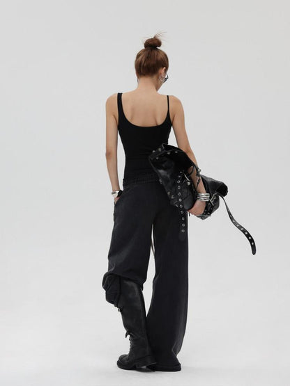 iamxiaa Studded Asymmetric Strap Slim Fit Women&