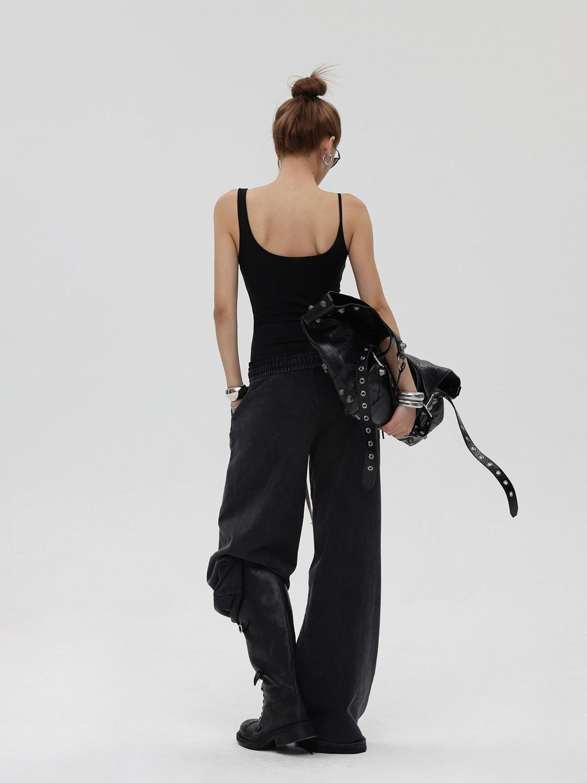 iamxiaa Studded Asymmetric Strap Slim Fit Women&