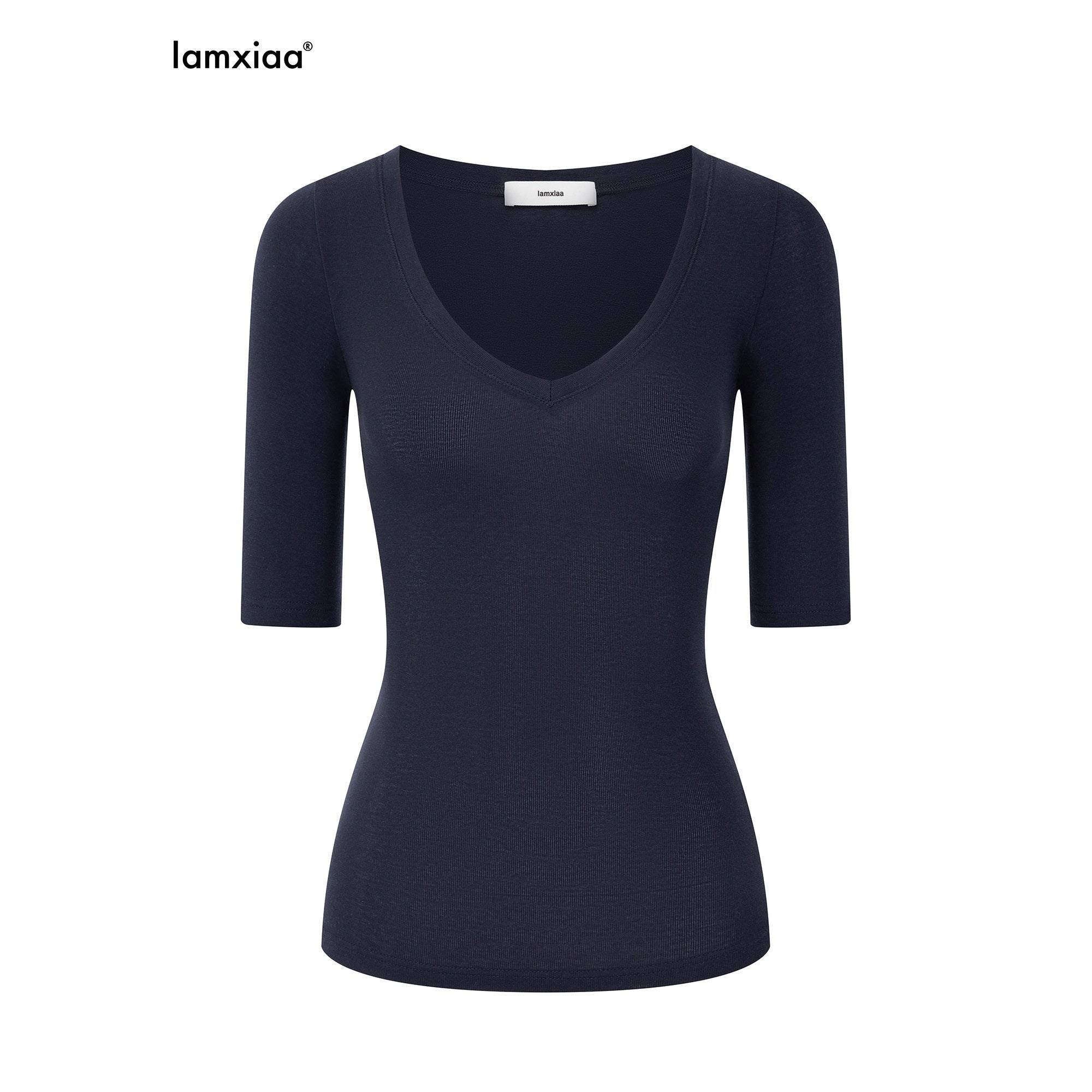 iamxiaa_Sweetheart_Neck_Back_Print_Mid_Sleeve_Women&