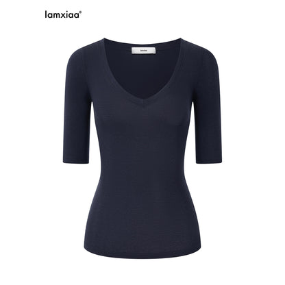 iamxiaa_Sweetheart_Neck_Back_Print_Mid_Sleeve_Women&