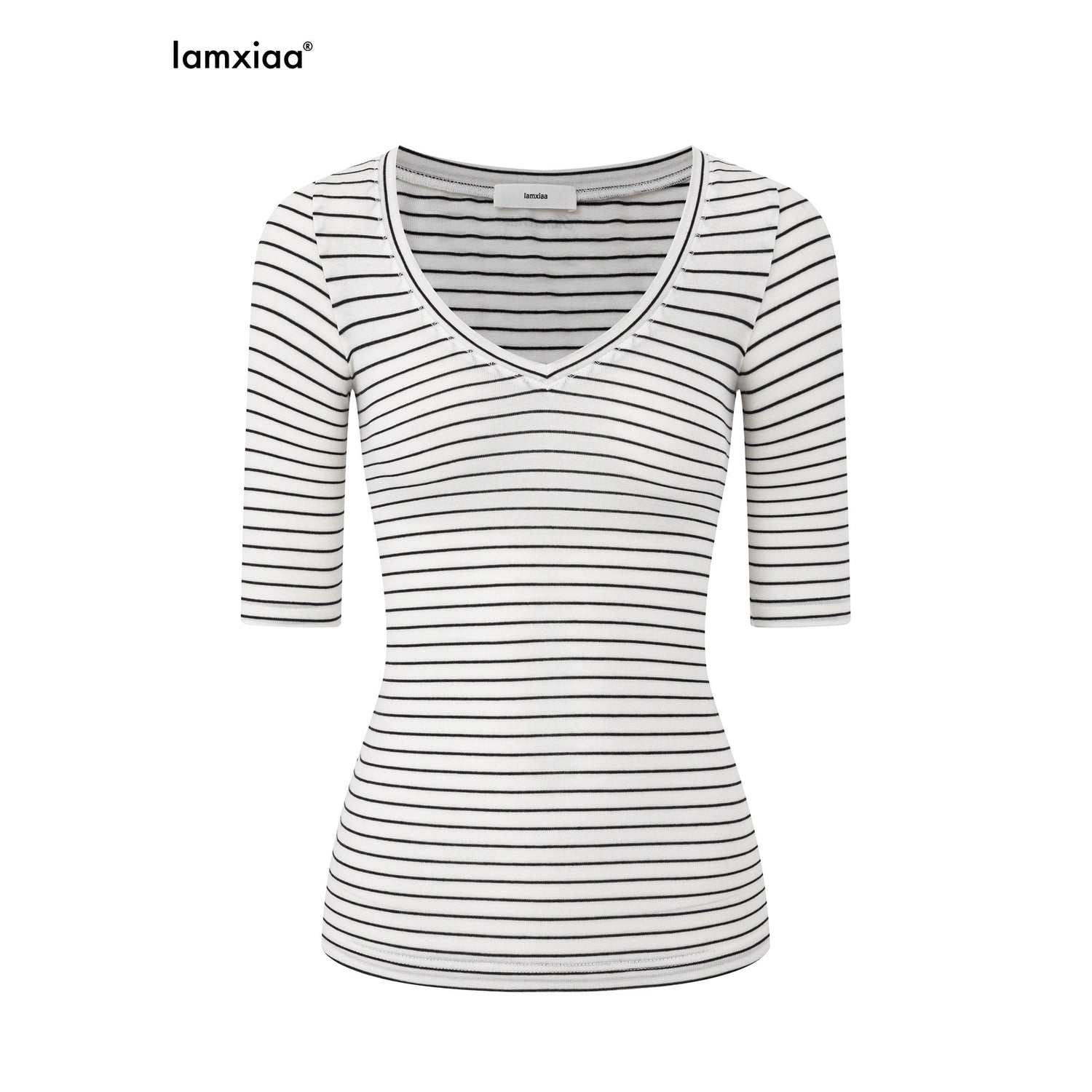 iamxiaa_Sweetheart_Neck_Back_Print_Mid_Sleeve_Women&