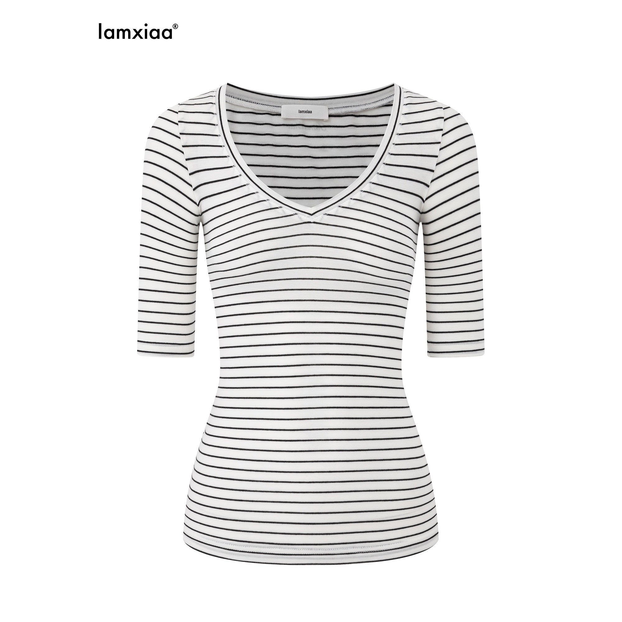 iamxiaa_Sweetheart_Neck_Back_Print_Mid_Sleeve_Women&