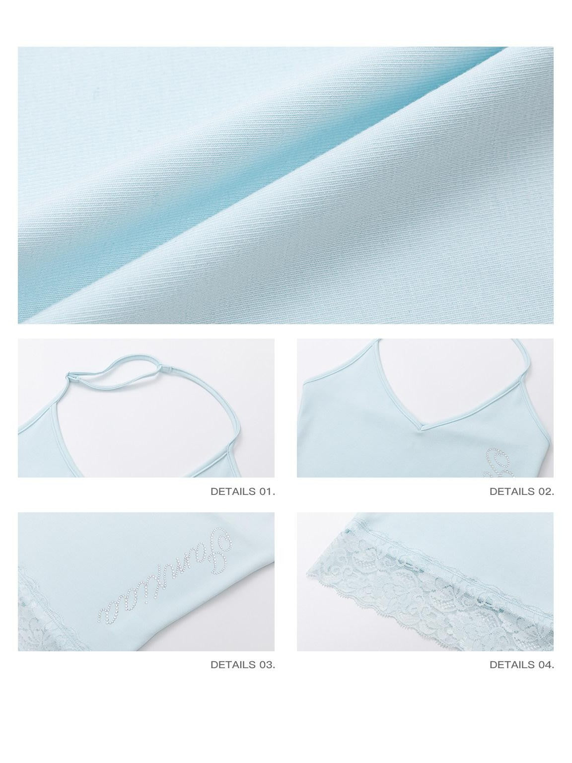 iamxiaa Sweetheart Neck Hotfix Rhinestone Lace Backless Women&