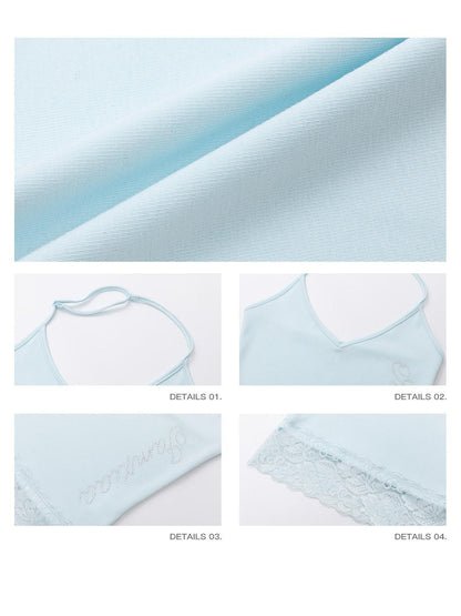 iamxiaa Sweetheart Neck Hotfix Rhinestone Lace Backless Women&