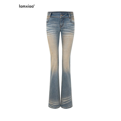 iamxiaa_Tan_Washed_Low_Rise_Embroidered_Back_Waist_Women&