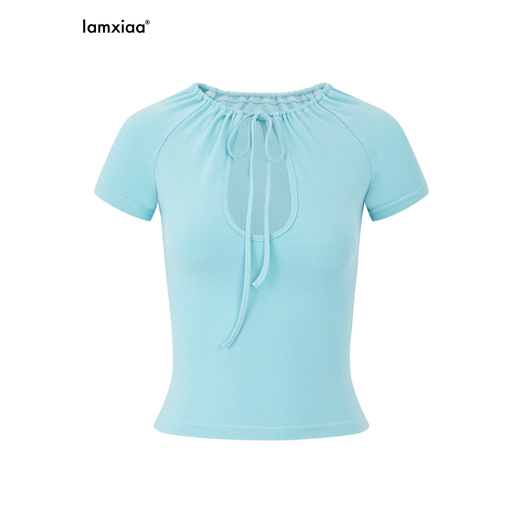 iamxiaa_Teardrop_Cutout_Adjustable_Drawstring_Raglan_Women&