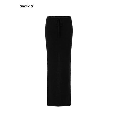 iamxiaa_Textured_Loop_Yarn_Fitted_Back_Slit_Drawstring_Women&