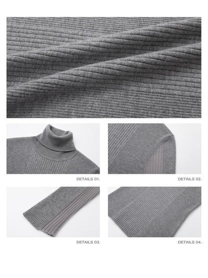 iamxiaa Textured Vertical Rib Knit Splice Women&