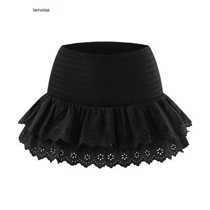iamxiaa_Tiered_Double_Layer_Ruffle_Ruched_Waist_A_Line_Women&