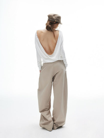 iamxiaa Twill Curved Seam 3d Arc Cut Women&