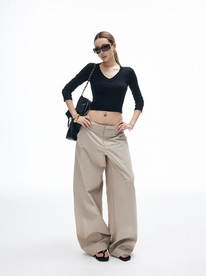 iamxiaa Twill Curved Seam 3d Arc Cut Women&