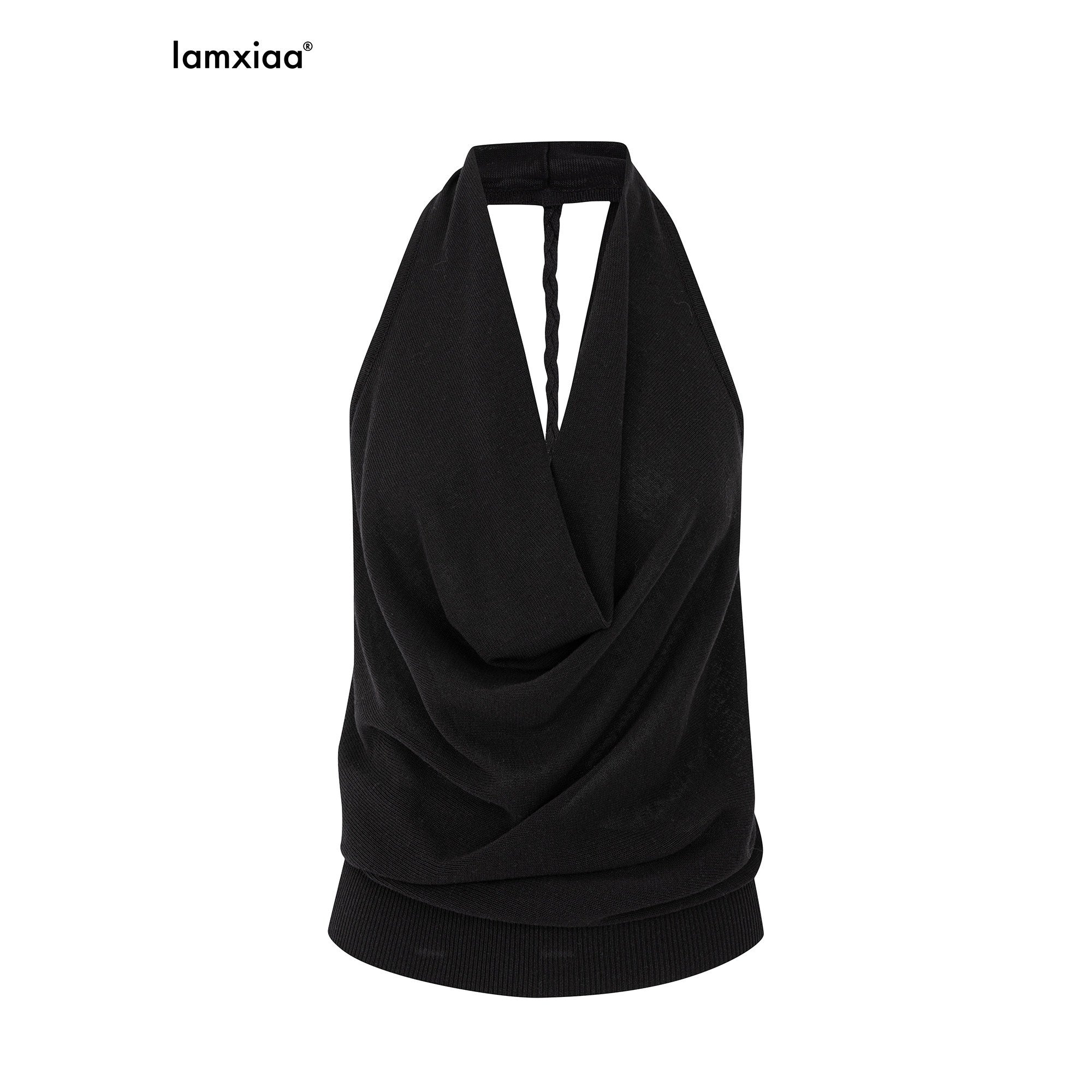 iamxiaa_Two_Tone_Braided_Halter_Cowl_Backless_Women&