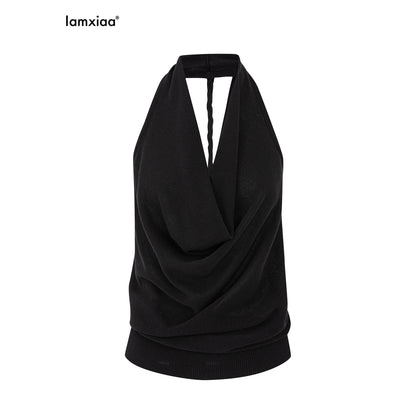 iamxiaa_Two_Tone_Braided_Halter_Cowl_Backless_Women&