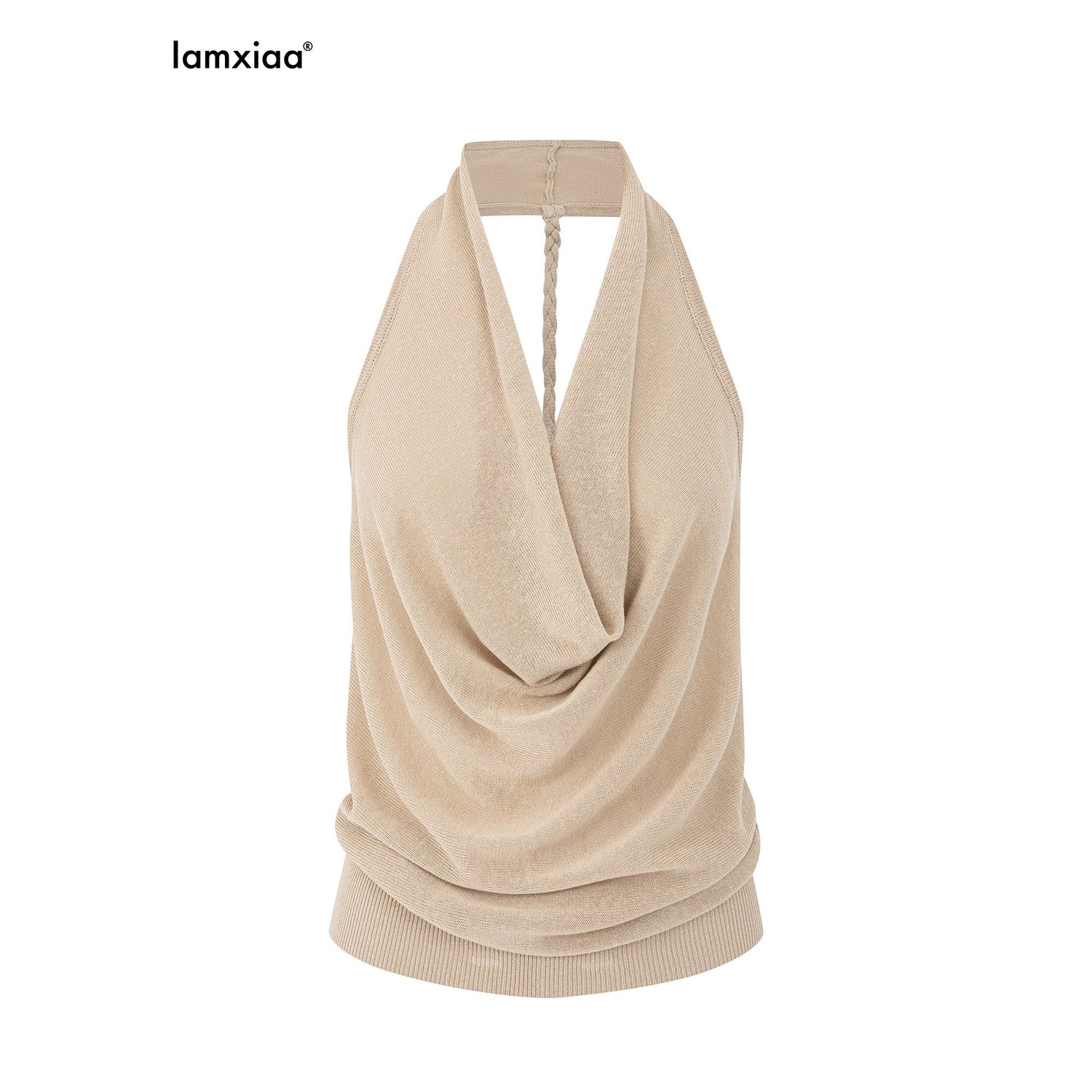 iamxiaa_Two_Tone_Braided_Halter_Cowl_Backless_Women&