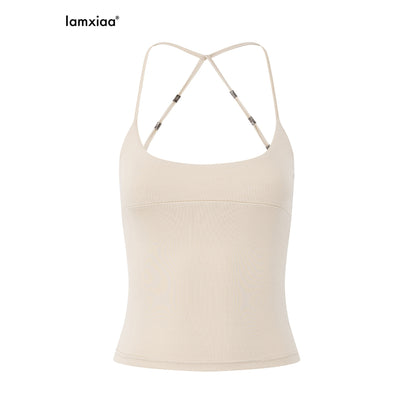 iamxiaa_Two_Tone_Crisscross_Open_Back_Metal_Trim_U_Neck_Women&