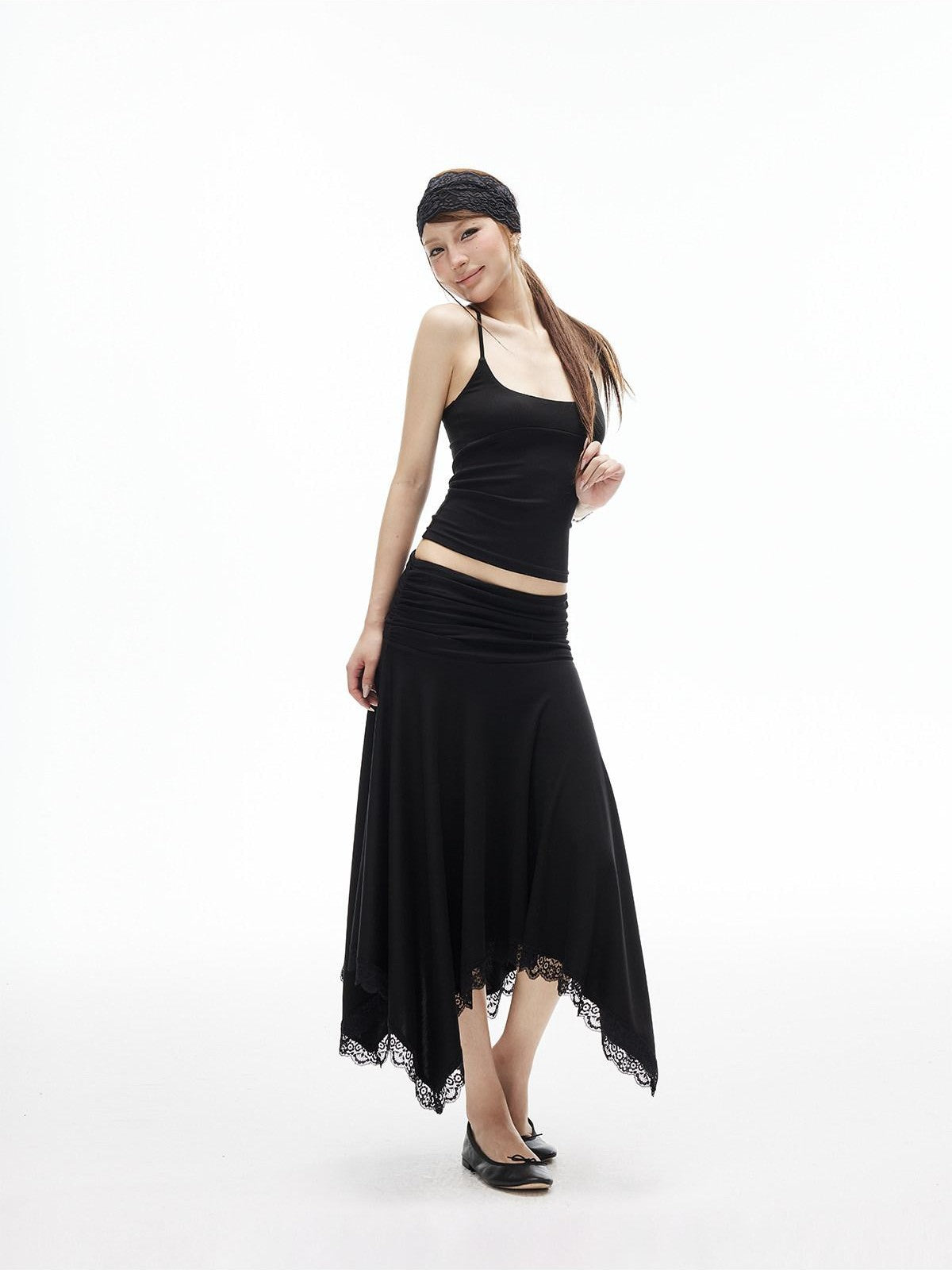iamxiaa Two Tone Crisscross Open Back Metal Trim U Neck Women&