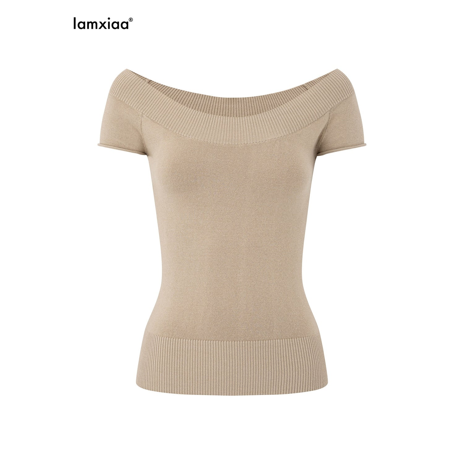 iamxiaa_Two_Tone_Reversible_Wide_Crew_Neck_Ribbed_Hem_Women&