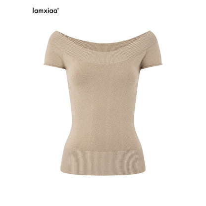 iamxiaa_Two_Tone_Reversible_Wide_Crew_Neck_Ribbed_Hem_Women&