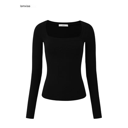 iamxiaa_Two_Tone_Square_Neck_Slim_Thumbhole_Women&