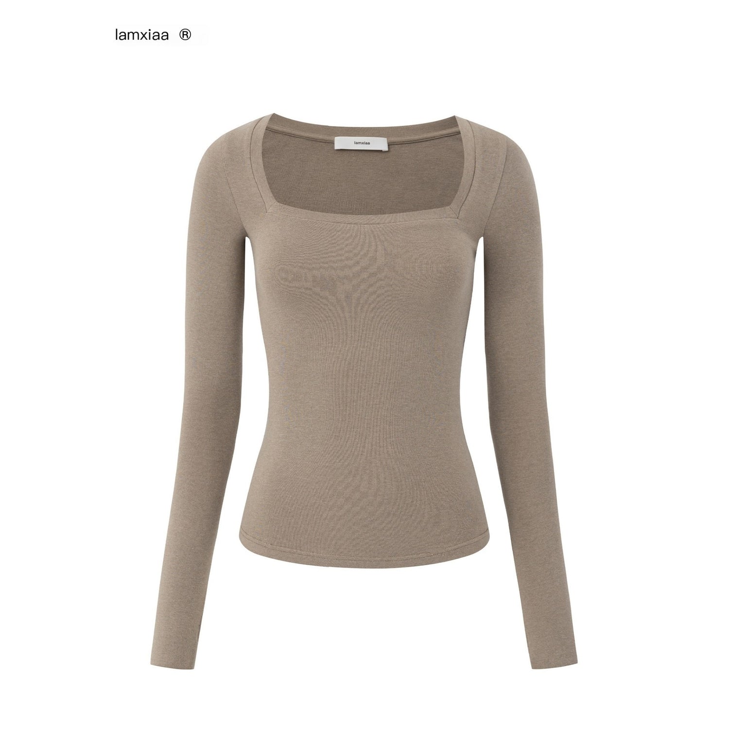 iamxiaa_Two_Tone_Square_Neck_Slim_Thumbhole_Women&