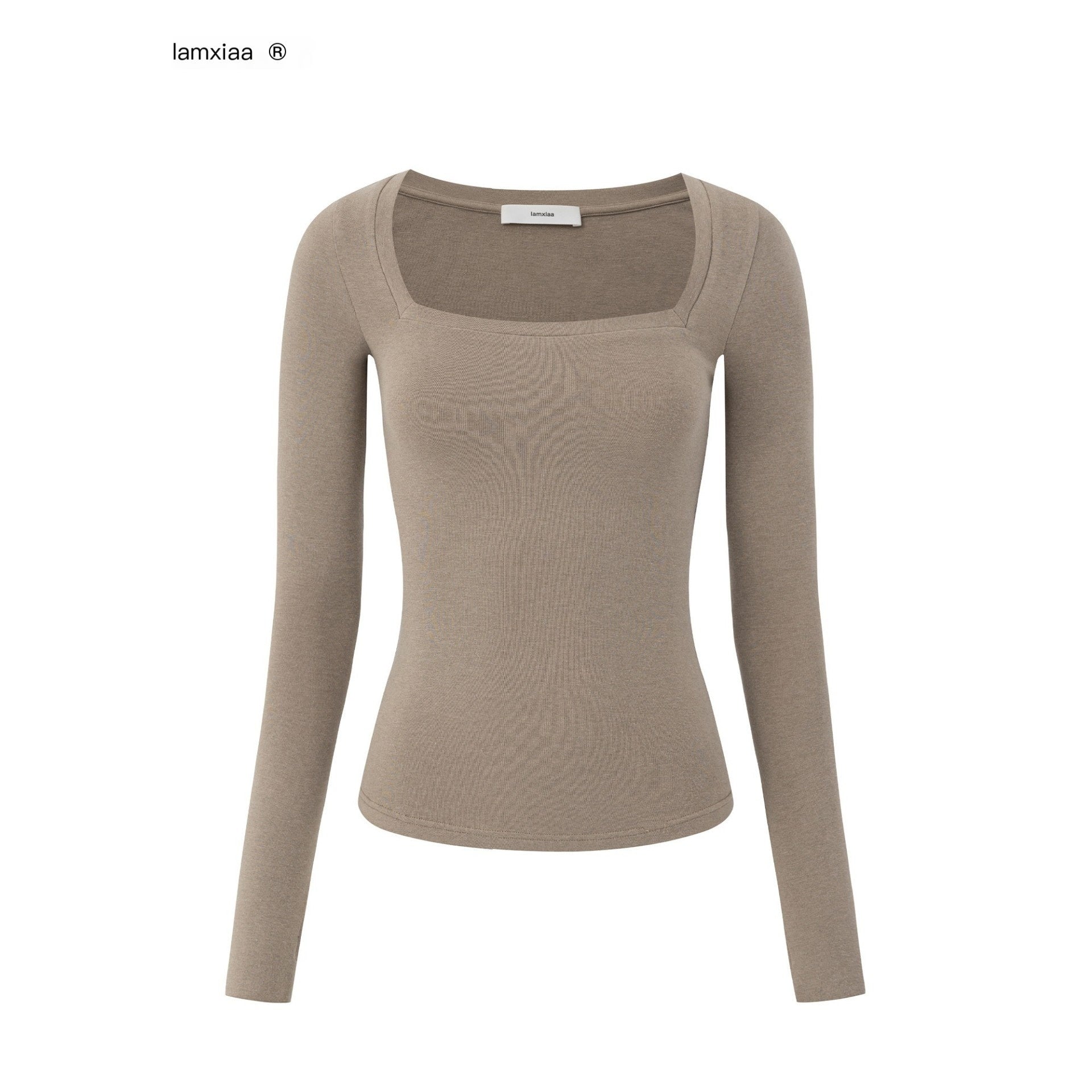 iamxiaa_Two_Tone_Square_Neck_Slim_Thumbhole_Women&