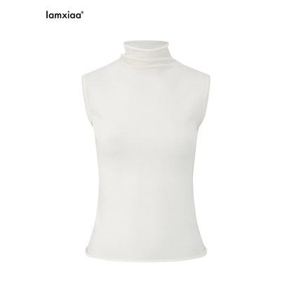 iamxiaa_Two_Tone_Stand_Collar_Rolled_Hem_Women&
