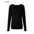 iamxiaa_Two_Tone_V-neck_Drop_Shoulder_Women&