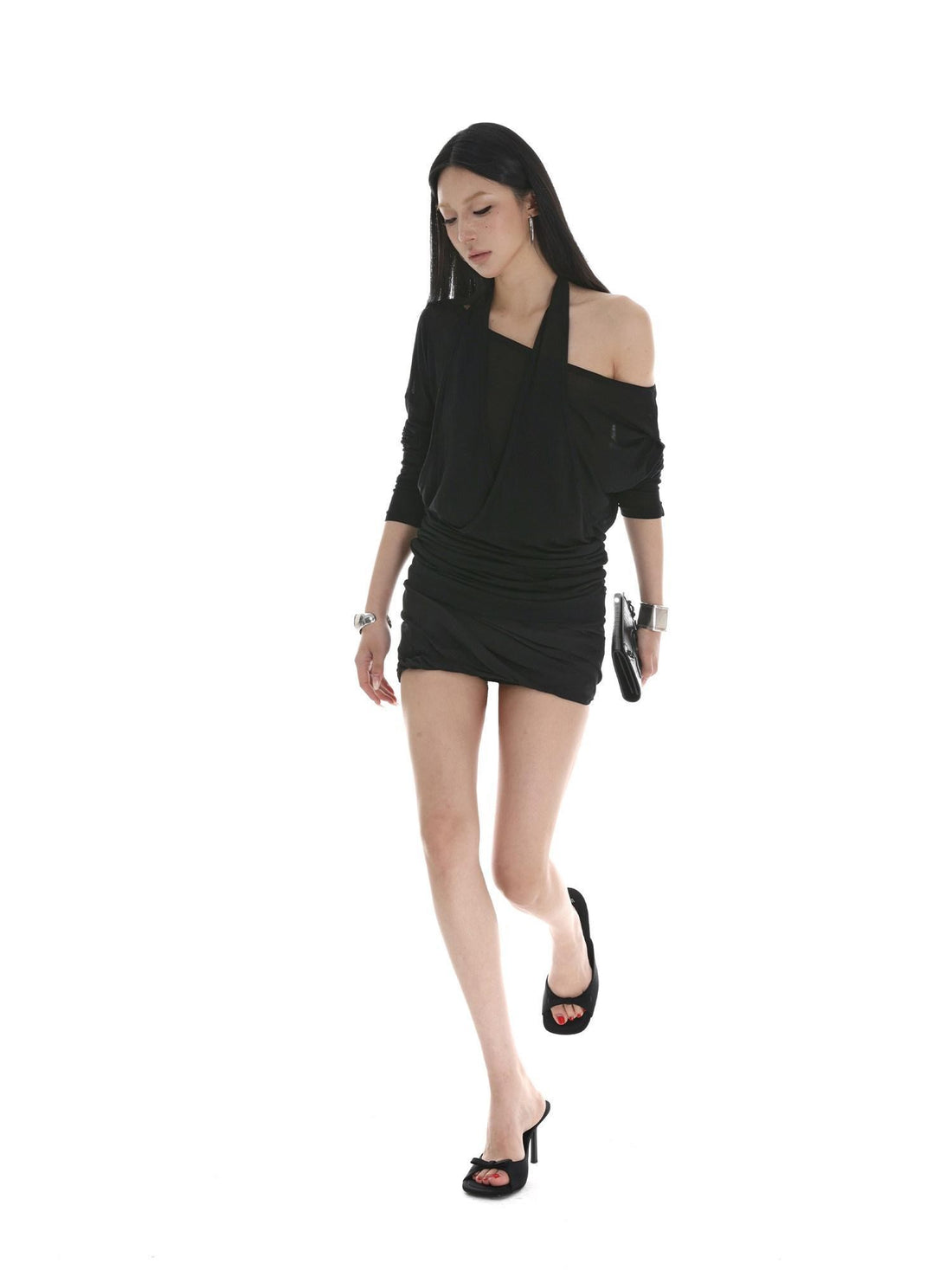 iamxiaa Two Tone Wide Folded Edge Rib Twist Women&