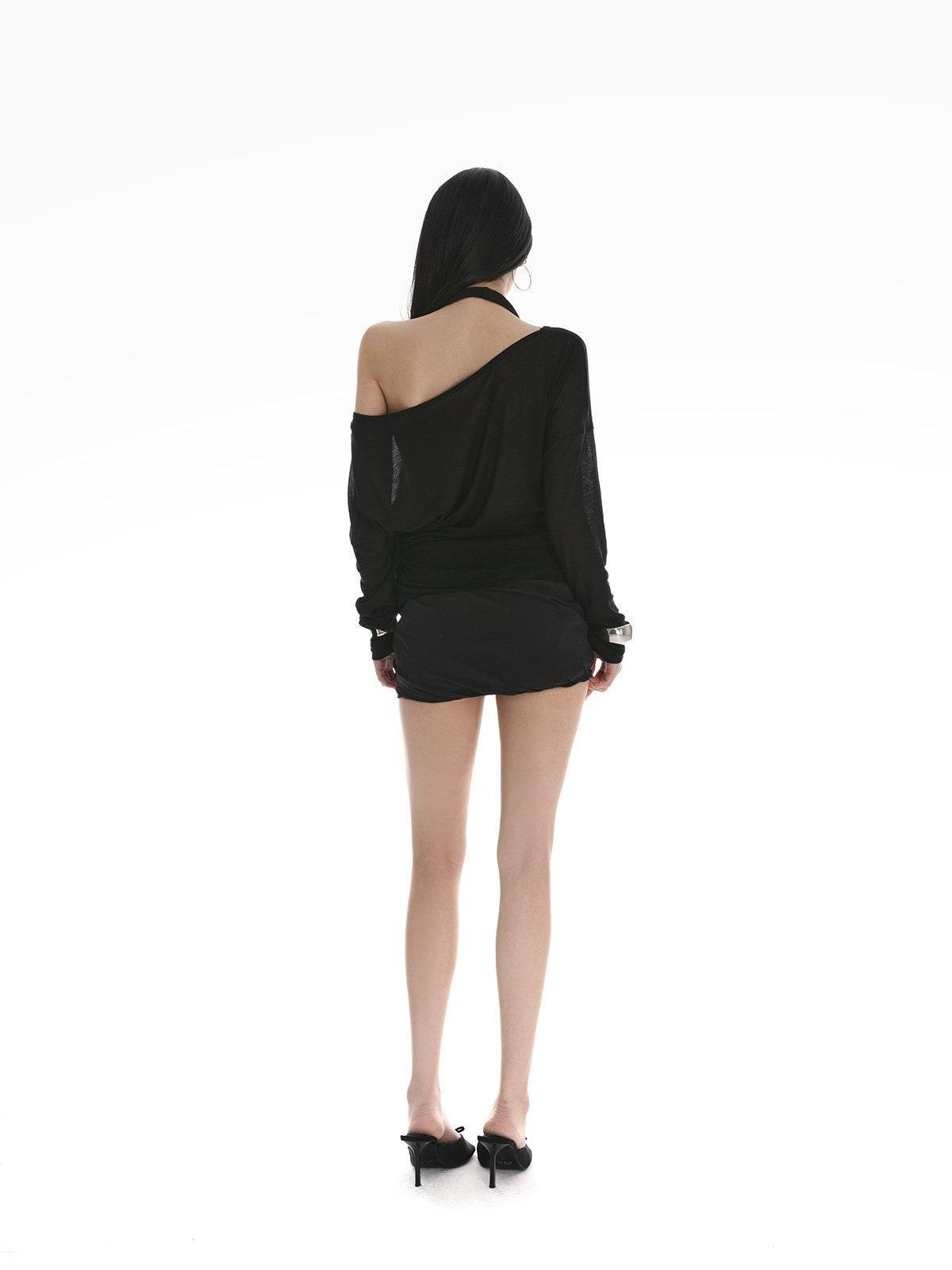 iamxiaa Two Tone Wide Folded Edge Rib Twist Women&