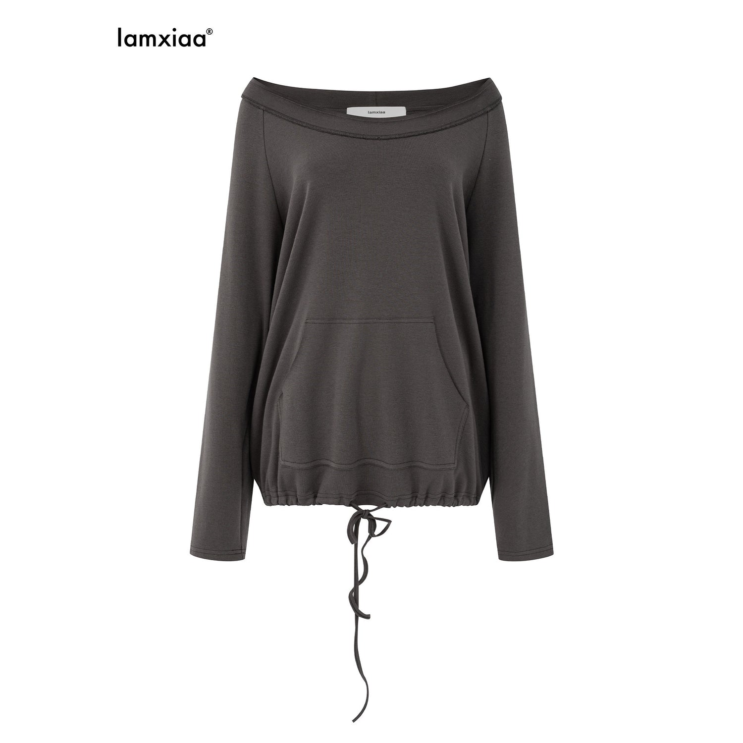 iamxiaa_Two_Way_Crewneck_Raglan_Drawstring_Hem_Women&