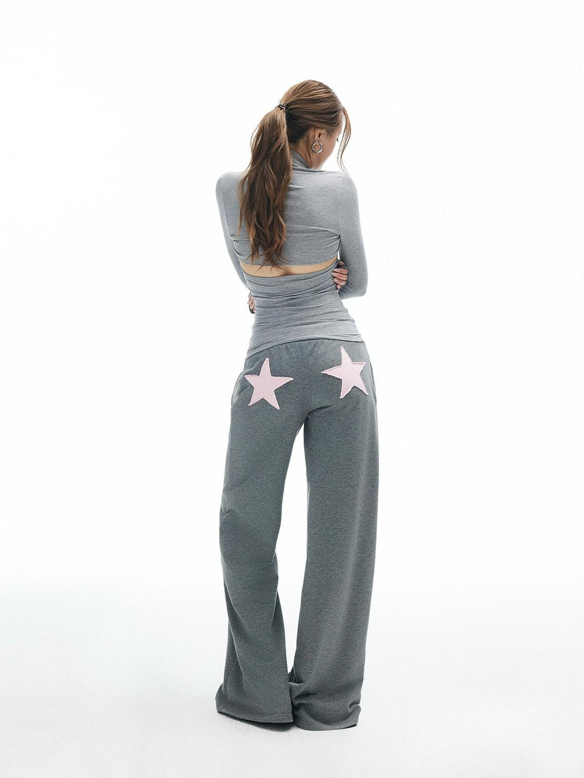iamxiaa V-neck Halter Waist Cinching Slim Fit Two Piece Women&