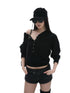 iamxiaa V-neck Henley Hidden Button One Shoulder Women&