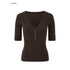iamxiaa_Vertical_Rib_V_Henley_Mid_Sleeve_Slim_Fit_Women&