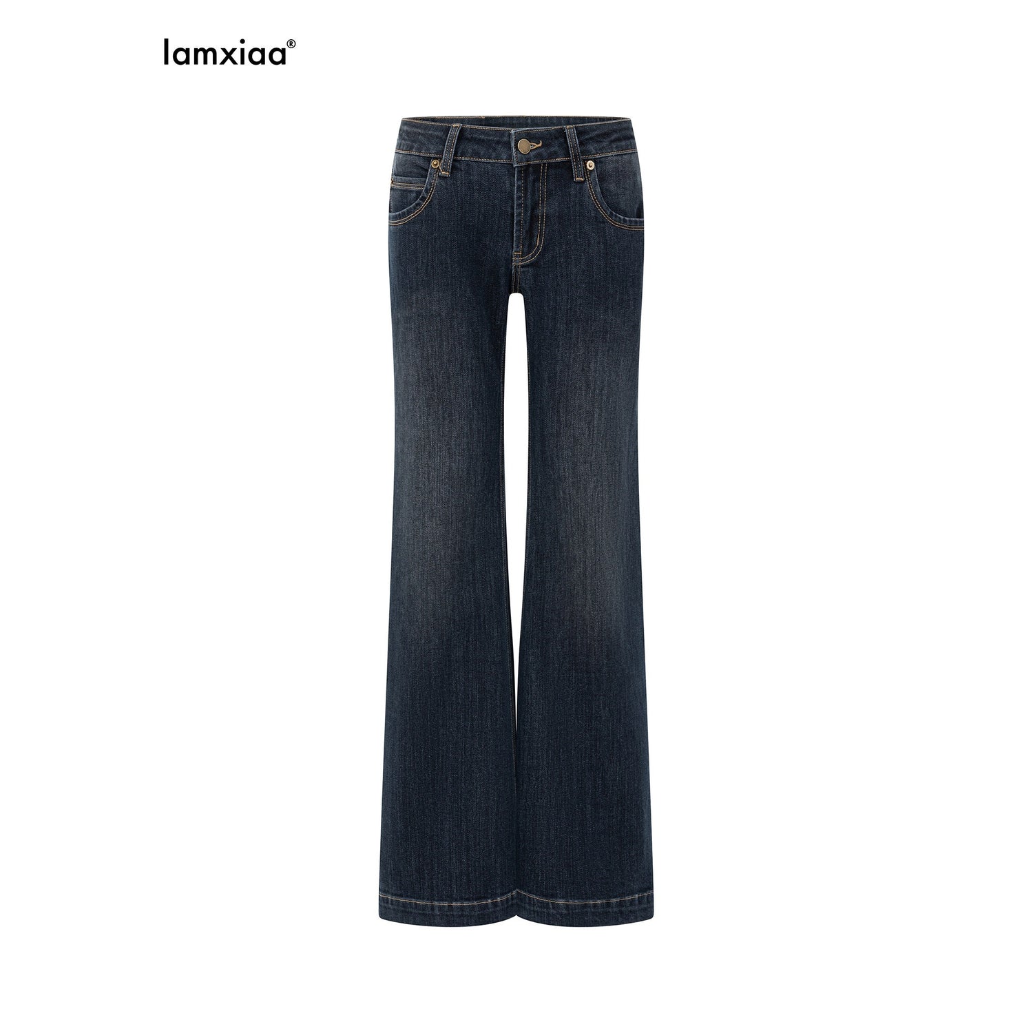 iamxiaa_Vintage_Blue_Washed_Low_Rise_Micro_Flare_Women&