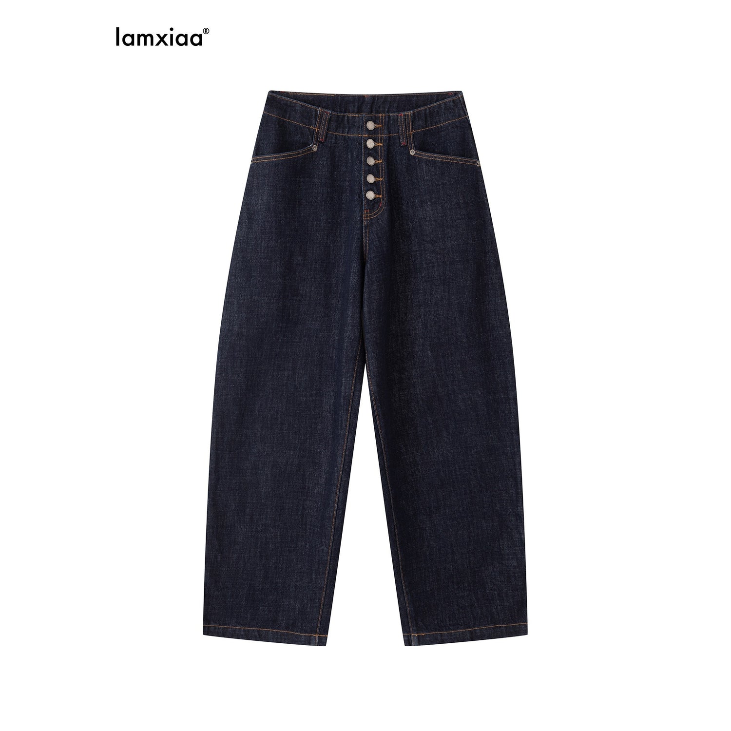 iamxiaa_Vintage_Button_Fly_Contrast_Topstitch_Women&
