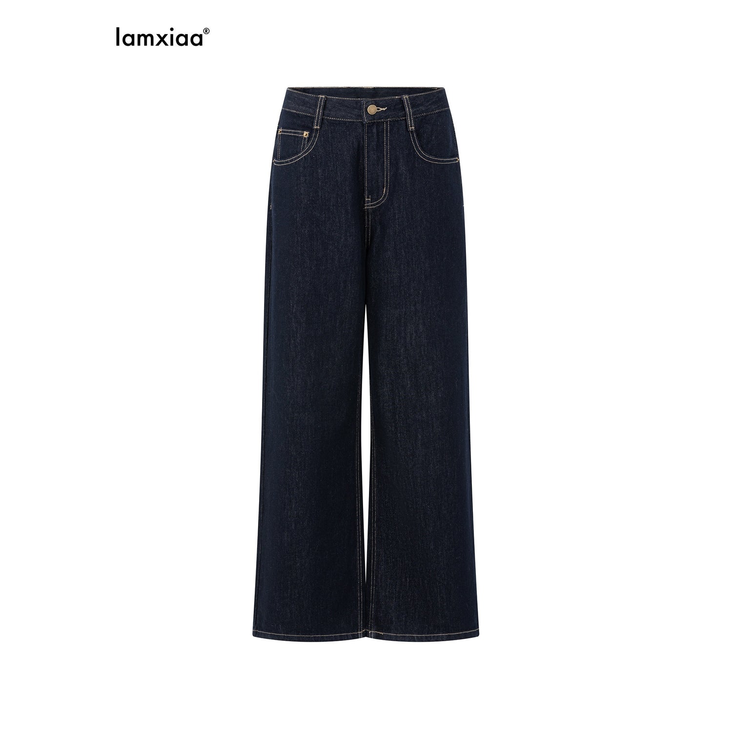 iamxiaa_Vintage_Contrast_Stitch_Fancy_Pocket_Slimming_Women&