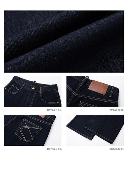 iamxiaa Vintage Contrast Stitch Fancy Pocket Slimming Women&