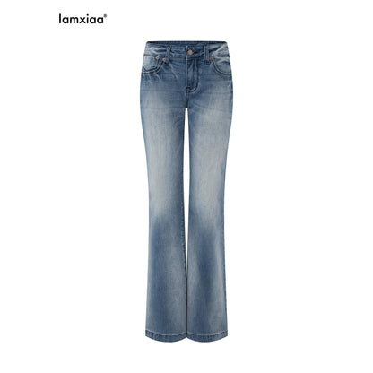 iamxiaa_Vintage_Gradient_Washed_Low_Rise_Slim_Micro_Flare_Women&